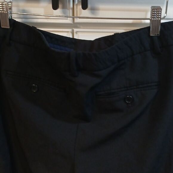 Theory Testra 2B Wool Straight Leg Pants In Black - Picture 8 of 10